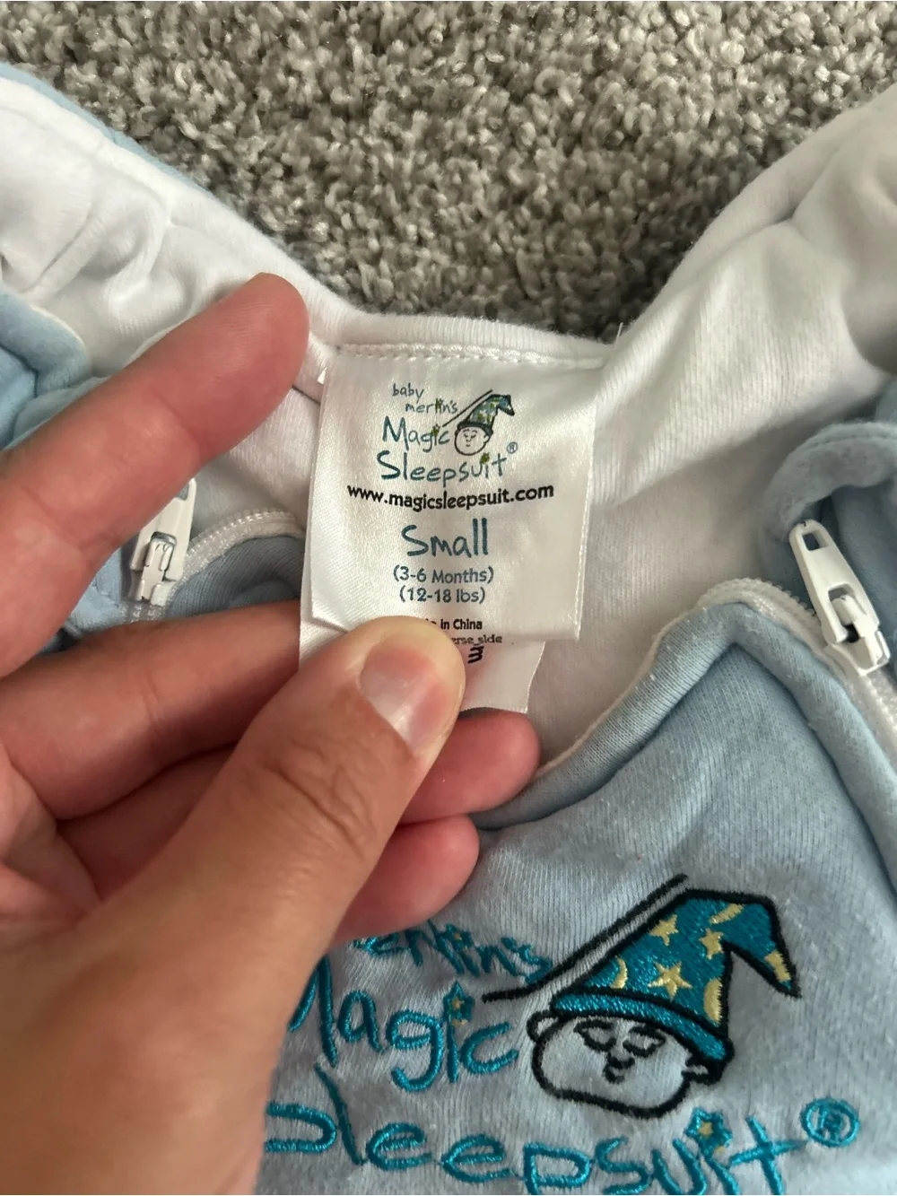 Blue Magic Merlin Sleepsuit Baby Onesie
